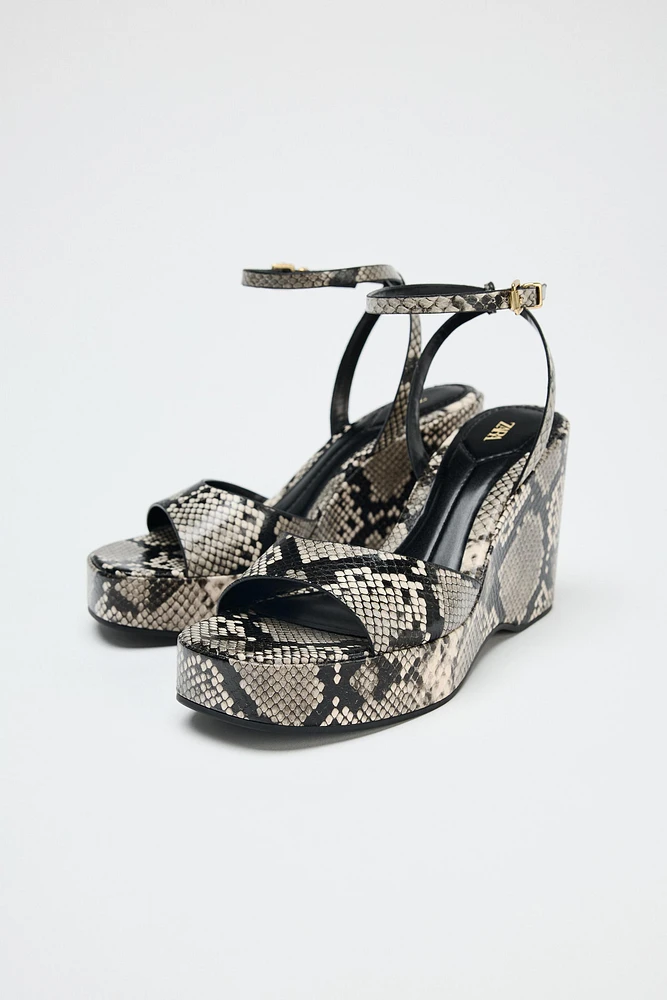 TALONS COMPENSÉS IMPRIMÉ ANIMALIER