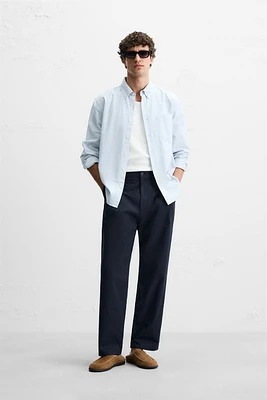 REGULAR-FIT PLEATED PANTS