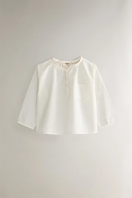 CHEMISIER LARGE ENFANT COTON UNI