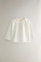 CHEMISIER LARGE ENFANT COTON UNI