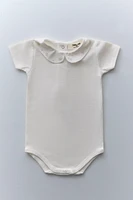 CHILDREN'S BODYSUIT WITH FLORAL EMBROIDERY