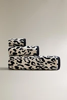 SERVIETTE DE BAIN VELOURS IMPRIMÉ ANIMAL
