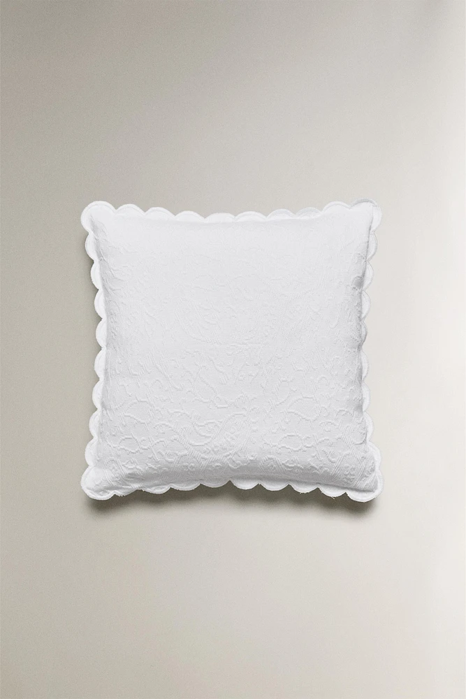 HOUSSE DE COUSSIN FLEURS ONDULÉ