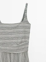 Robe midi ample à rayures