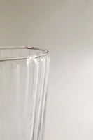 RAISED DESIGN GLASS TUMBLER