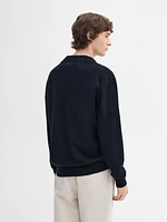 Pull en maille à col polo 100 % cachemire