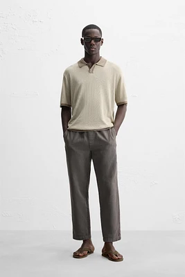 POLO EN MAILLE AVEC CONTRASTE