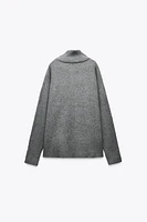 HIGH COLLAR KNIT SWEATER