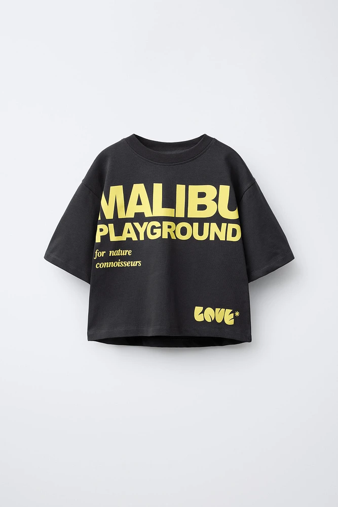 HEAVY JERSEY TEXT T-SHIRT
