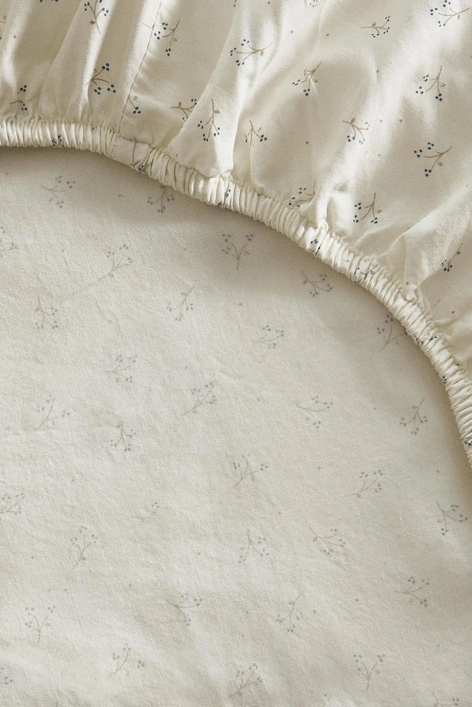 DRAP-HOUSSE ENFANT COTON MINIFLEUR