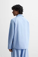 CONTRAST PAJAMA SHIRT