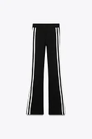 SIDE STRIPE FLARED LEGGINGS