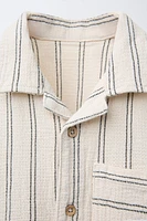 CHEMISE À RAYURES TEXTURÉE