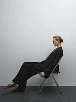 Pantalon lin droit et fluide