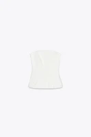 TRF DENIM BANDEAU TOP