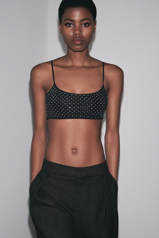 SHIMMER CROPPED TOP