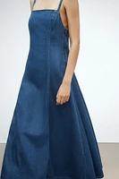 TRF DENIM MIDI DRESS