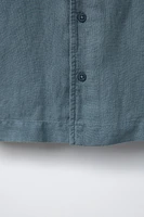 CHEMISE FLUIDE UNIE AVEC LIN