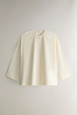 OPENWORK COTTON SHIRT