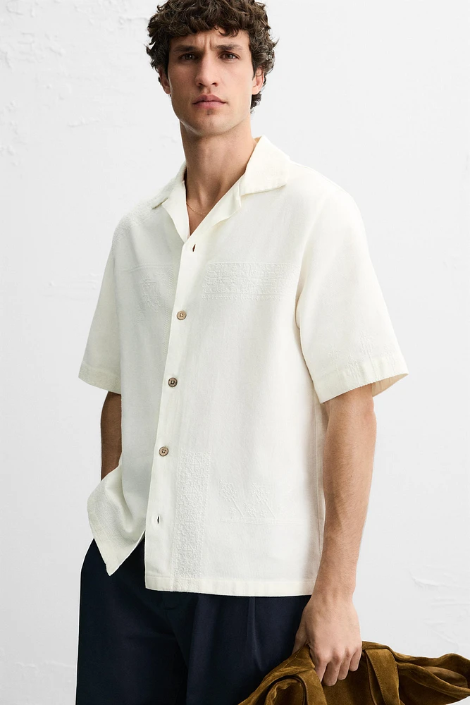RELAXED FIT EMBROIDERED SHIRT