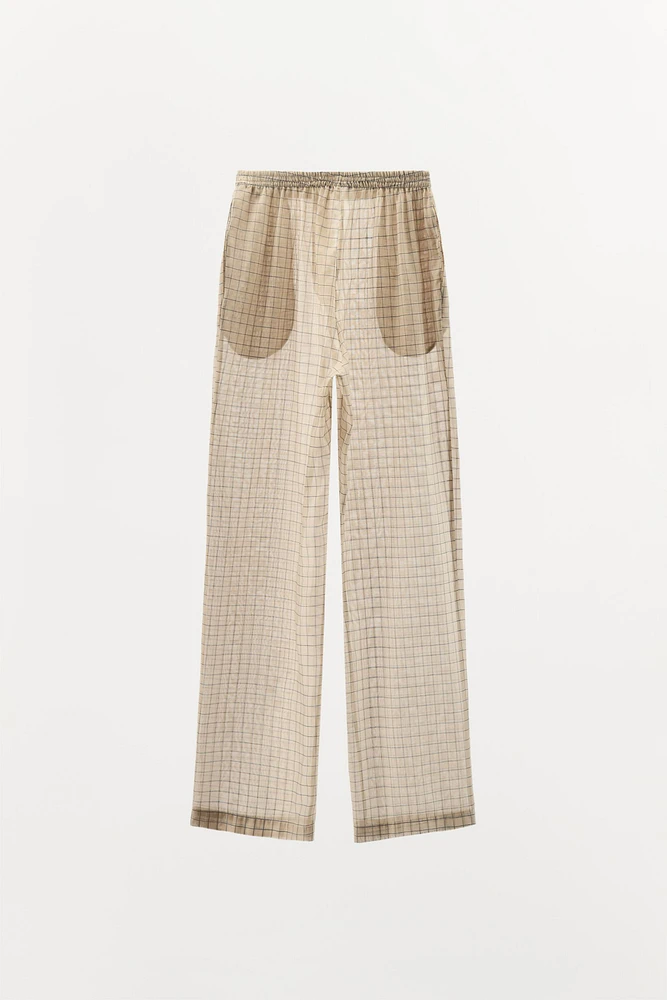 PLAID PAJAMA PANTS
