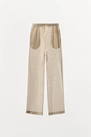 PLAID PAJAMA PANTS