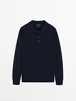 Pull en maille à col polo 100 % cachemire