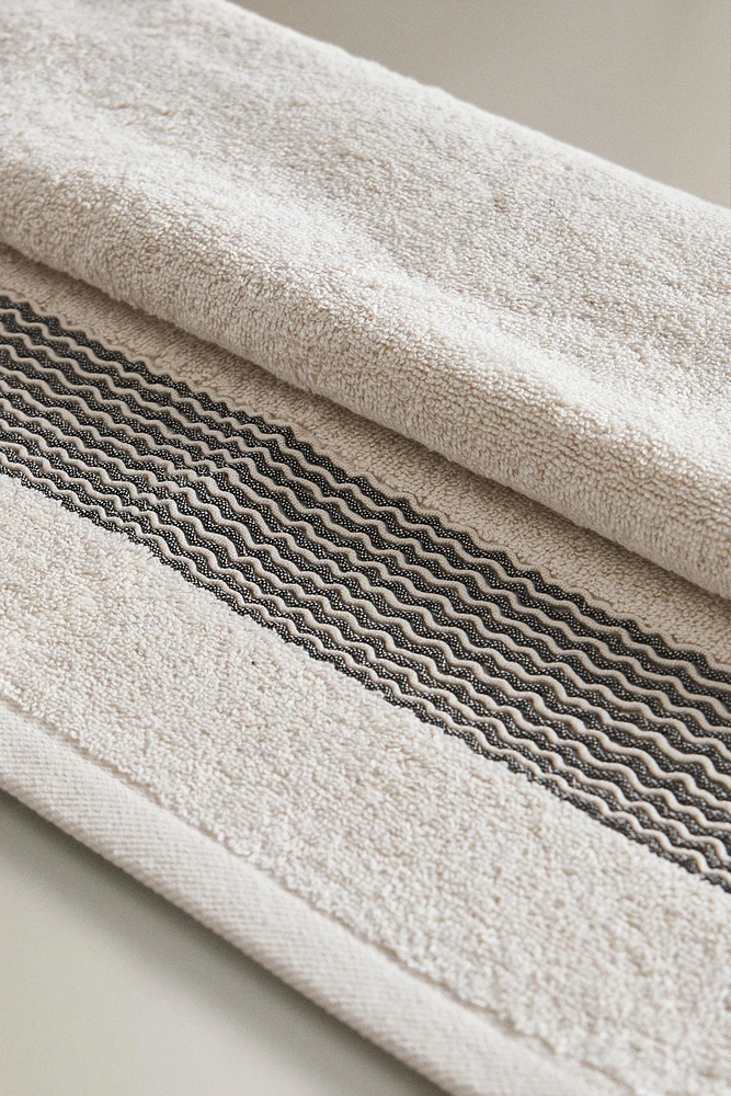SERVIETTE DE BAIN COTON FRISE PLISSÉE