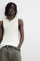 SPRAY PRINT KNIT T-SHIRT