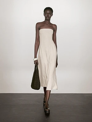 Long strapless dress