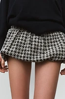 HOUNDSTOOTH BALLOON SKIRT