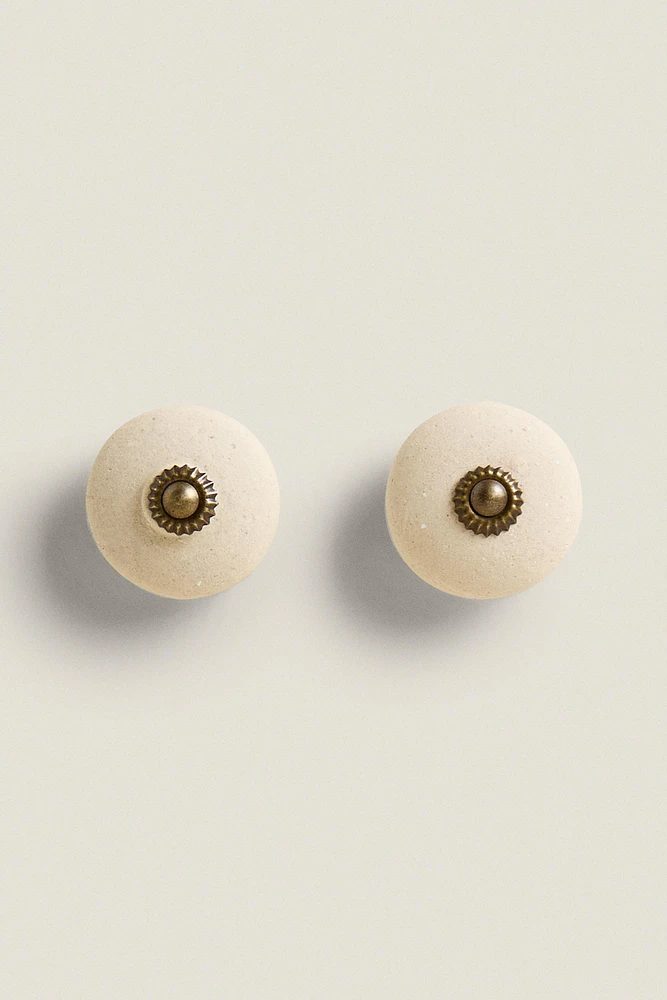 SET OF MATTE CERAMIC KNOBS (SET OF 2)