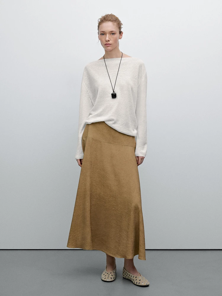 100% linen fine knit sweater