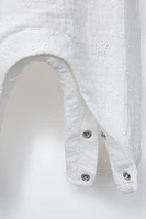 SWISS EMBROIDERED LONG OVERALLS