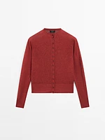 100% linen long sleeve cardigan