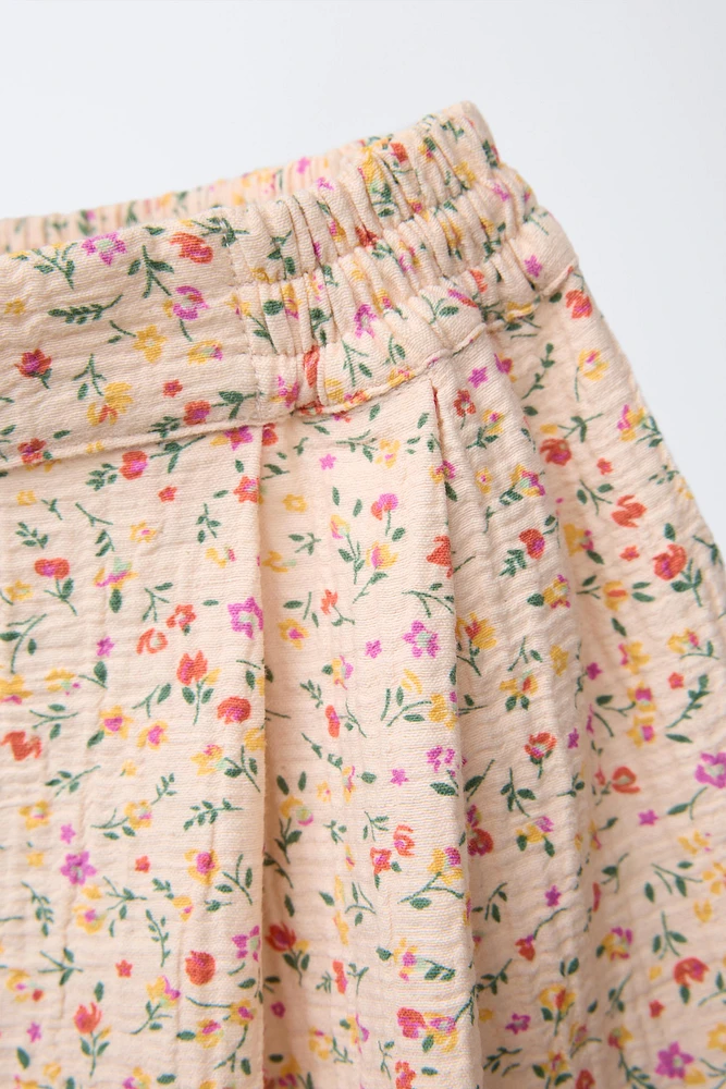 JUPE-CULOTTE À FLEURS