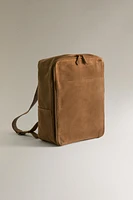 SAC À DOS CUIR CROÛTE DE CUIR