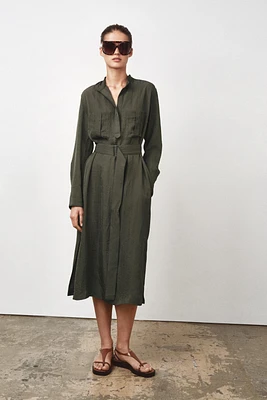 ZW COLLECTION BELTED MIDI DRESS