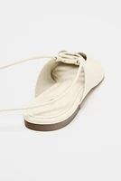 CHAUSSURES BALLERINES OUVERTES À L'ARRIÈRE EN CUIR