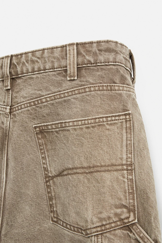 WASHED CARPENTER POCKET PANTS