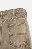 WASHED CARPENTER POCKET PANTS