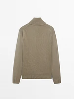 Cardigan maille fermeture Éclair coton