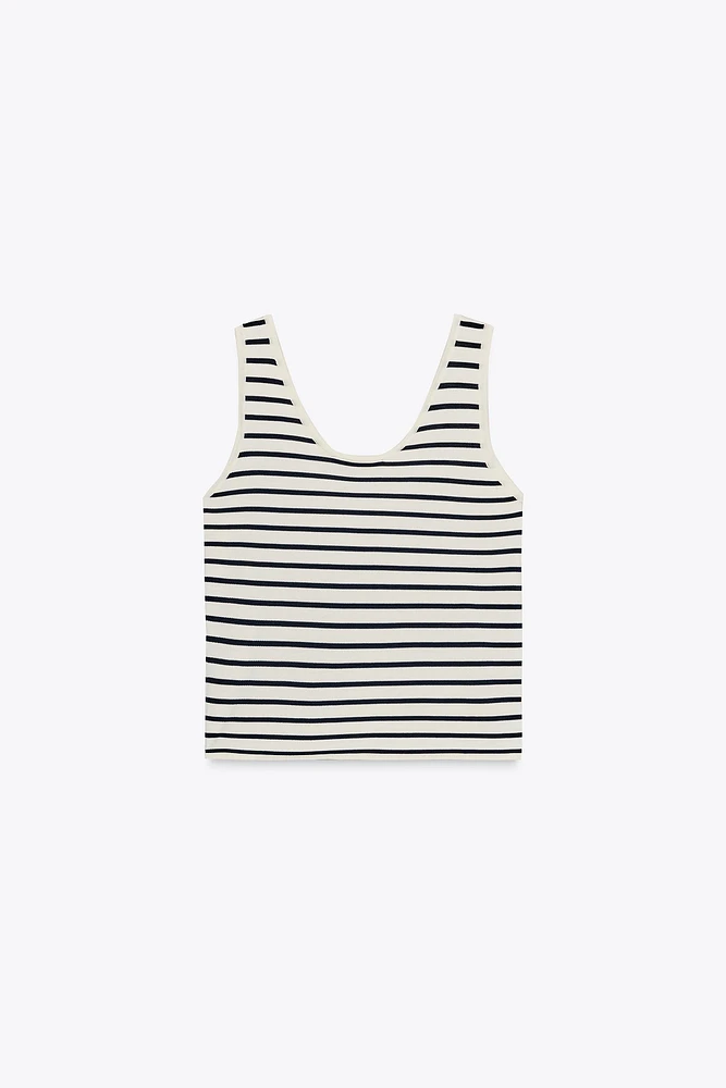 STRIPED KNIT TOP