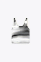 STRIPED KNIT TOP
