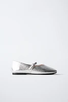 METALLIC BALLET FLATS