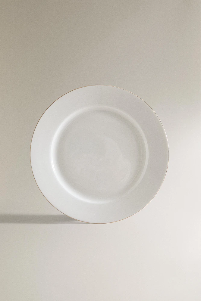 ASSIETTE PLATE PORCELAINE BONE CHINA BORD