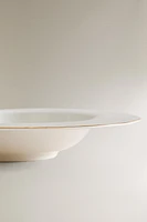 ASSIETTE CREUSE PORCELAINE BONE CHINA BORD