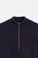 PULL À COL CHEMINÉE AVEC ZIP