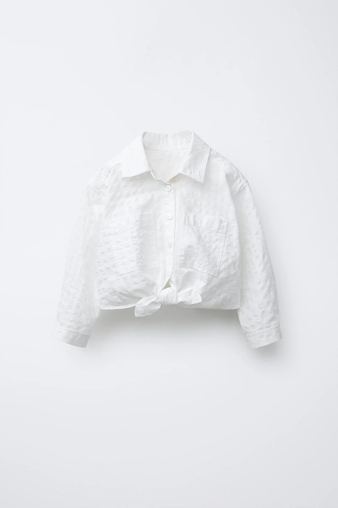 TEXTURED KNOT SHIRT