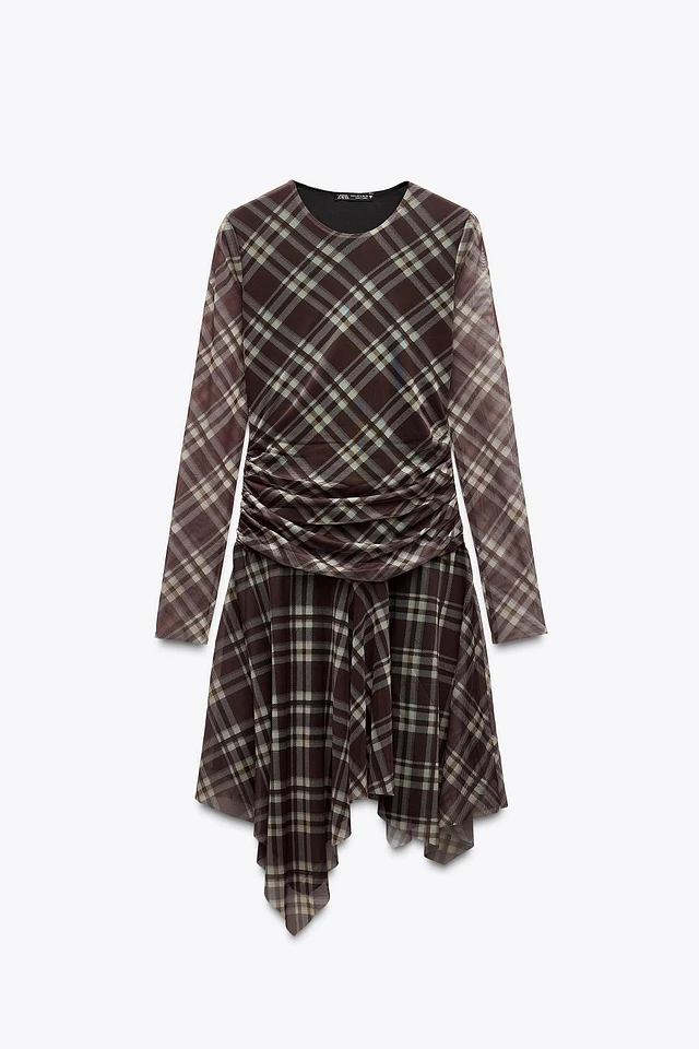 Zara PLAID TULLE DRESS at Mall of America in Bloomington, MN